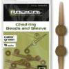 Radical Chod Rig Beads And Sleeve Camo-Green (10+5 Stuks)
