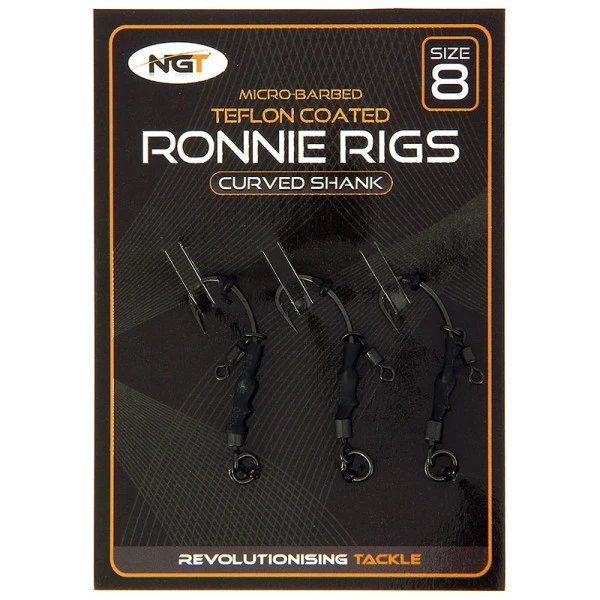 NGT Ronnie Rigs - 3 Pack With Teflon Hooks Size 6 2 NGT Ronnie Rigs - 3 Pack With Teflon Hooks Size 6 - Afbeelding 2