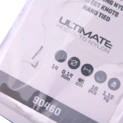 Ultimate Hooks To Nylon Roach Size 16 0,12mm 45cm 10pcs