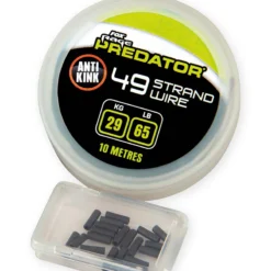 Fox Rage Predator 49 Strand Steel Wire 29kgs/65lb (10m) With Crimps Size 1 (20 Stuks)