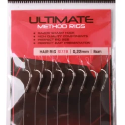 Ultimate Method Hair Rig Size 10 / 0,22mm / 8cm / 8pcs -Exporteren Vangst Now Winkel b60fc9b94c396f04