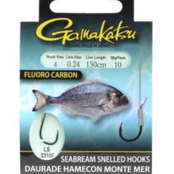Gamakatsu Booklet Seabream LS-3310 Crab #4 - 0.26mm (10 Stuks)