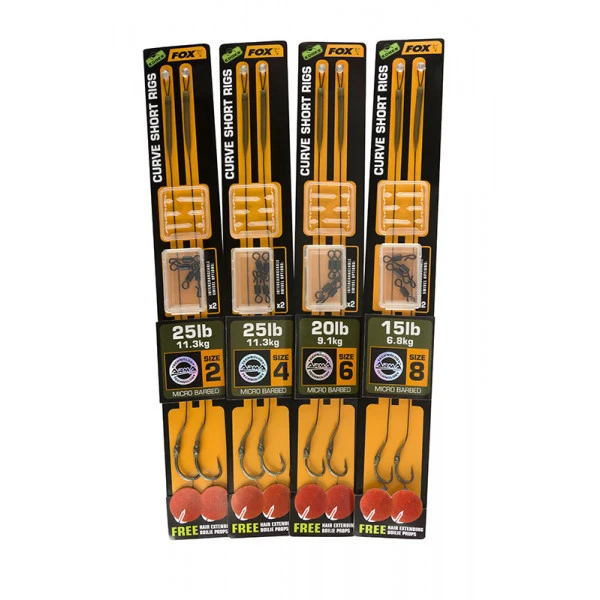 Fox Edges Curve Short Rigs Maat 8 (2 Stuks) 1 Fox Edges Curve Short Rigs Maat 8 (2 Stuks)