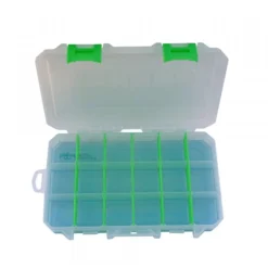Lure Lock Medium Box Clear/Green 11” X 7 1/4” X 1 3/4” 3sec TakLogic Ocean Blue