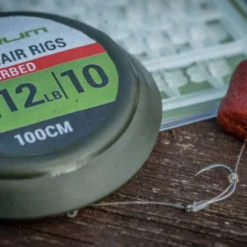 Korum River Hair Rigs Size 12 (100cm) (6pcs)