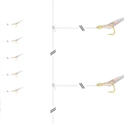 Daiwa GrandW. Herring-Rig Sabiki #10 Glow